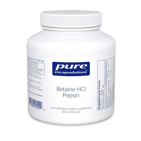 Betaine HCL Pepsin - 250 Capsules Default Category Pure Encapsulations 