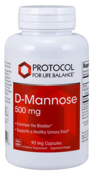 D-Mannose 500mg - 90 Capsules Default Category Protocol for Life Balance 