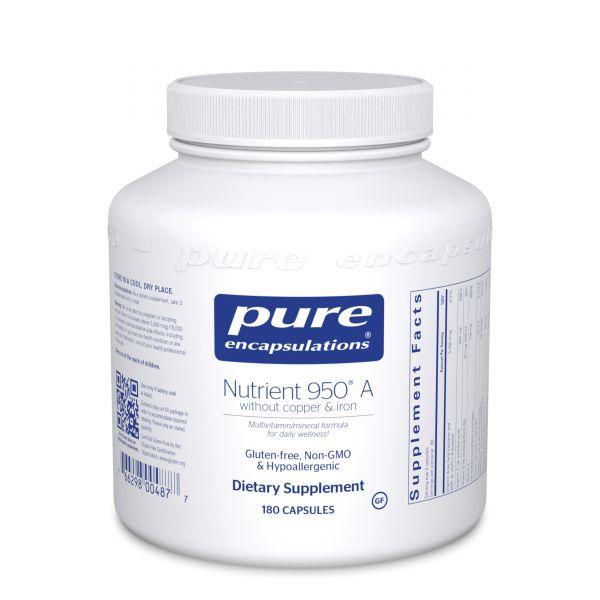 Nutrient 950® A without Copper & Iron - 180 Capsules Default Category Pure Encapsulations 
