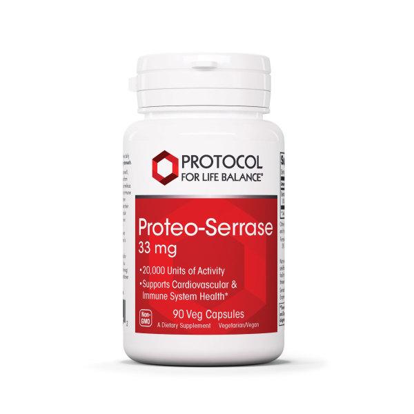 Proteo-Serrase 33 mg - 90 Veg Capsules Default Category Protocol for Life Balance 