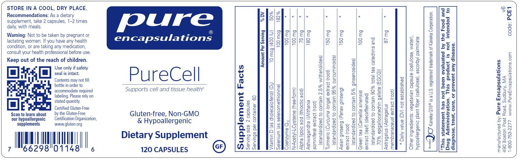 Purecell PureCell - 120 Capsules | Healthy Habits Living