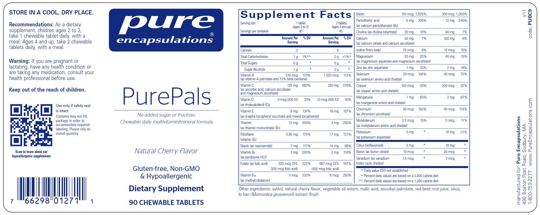 PurePals - 90 Tablets Default Category Pure Encapsulations