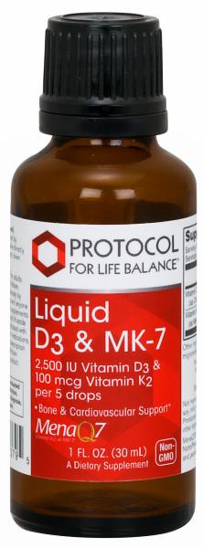 Liquid D3 & MK-7 - 1 fl oz Default Category Protocol for Life Balance 