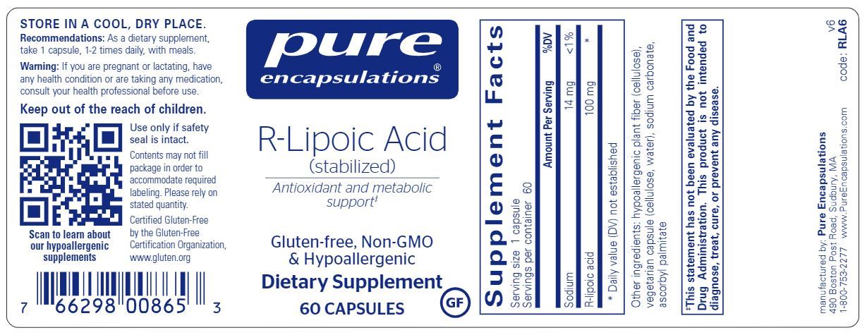 R Lipoic Acid Stabilized Healthy Habits Living