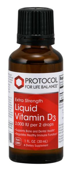 Extra Strength Liquid Vitamin D3 - 1 fl oz Default Category Protocol for Life Balance 