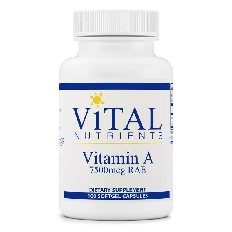 Vitamin A 7500mcg RAE - 100 Softgels Default Category Vital Nutrients 