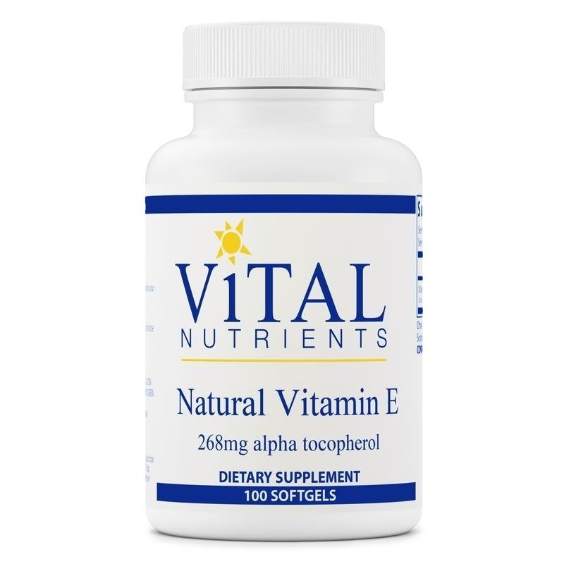 Natural Vitamin E 268mg alpha tocopherol - 100 Softgels Default Category Vital Nutrients 