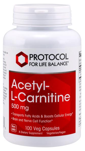 Acetyl-L-Carnitine 500mg - 100 Capsules Default Category Protocol for Life Balance 
