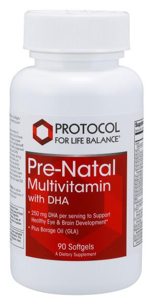 Pre-Natal Multivitamin with DHA - 90 Softgels Default Category Protocol for Life Balance 