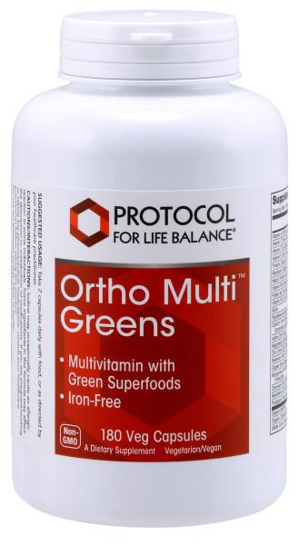 Ortho Multi™ Greens - 180 Veg Capsules Default Category Protocol for Life Balance 