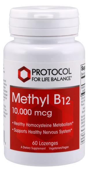 Methyl B12 10,000mcg - 60 Lozenges Default Category Protocol for Life Balance 